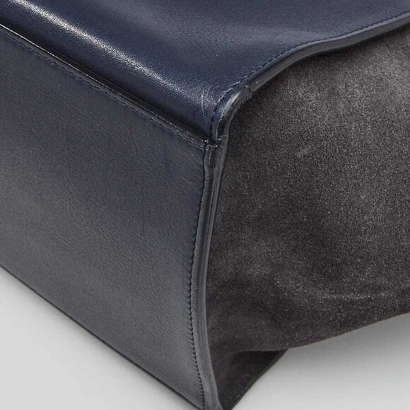 Celine Tri-Color Leather and Suede Medium Trapeze Bag - Picture 5 of 12